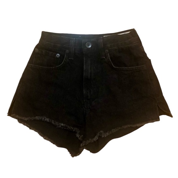 rag & bone Pants - Rag & Bone Black Cut Off Jean Shorts